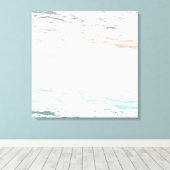 zonsondergang op het strand pastel penseelstreek canvas afdruk (Insitu (Houten vloer))