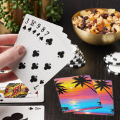 Zonsondergang op het strand pokerkaarten (Insitu)