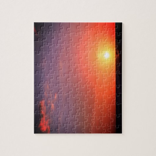 Zonsondergang op het strand Puzzel (Verticaal)