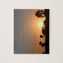 Zonsondergang op het strand Puzzel