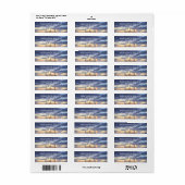 Zonsondergang op het strand retouradreslabels etiket (Full Sheet)