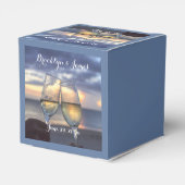 Zonsondergang Op Het Strand Trouwgunst Dozen Bedankdoosjes (Achterkant)