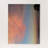Zonsondergang op het strand van Biarritz Legpuzzel (Verticaal)