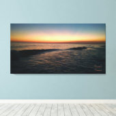 Zonsondergang op het strand van Florida Canvas Afdruk (Insitu (Houten vloer))