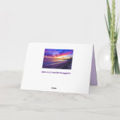 zonsondergang op het strand wenskaart kaart (Achterkant)