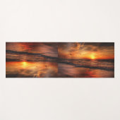 Zonsondergang op het strand yogamat (Voorkant (horizontaal))