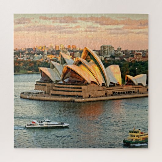 Zonsondergang op het Sydney Opera House - 20x20 - Legpuzzel (Verticaal)
