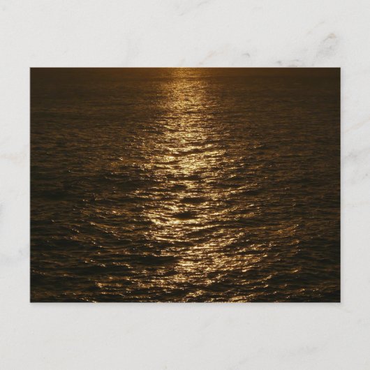 Zonsondergang op het water Abstracte Oceaan Fotogr Briefkaart (Voorkant)