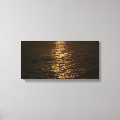 Zonsondergang op het water Abstracte Oceaan Fotogr Canvas Afdruk (Voorkant)