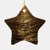 Zonsondergang op het water Abstracte Oceaan Fotogr Keramisch Ornament (Voorkant)