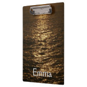 Zonsondergang op het water Abstracte Oceaan Fotogr Klembord (Links)