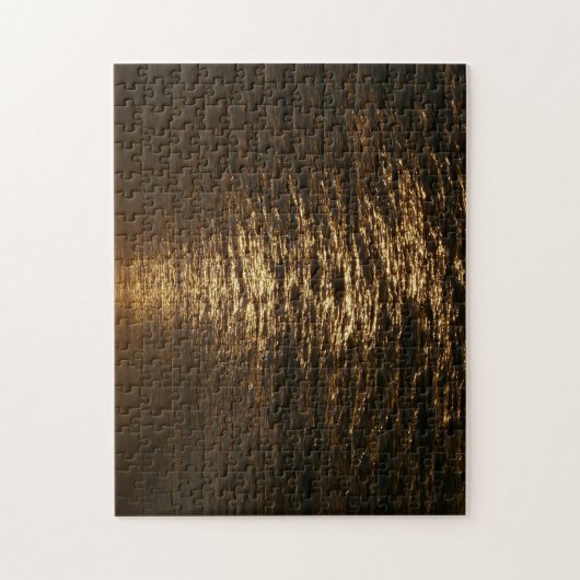 Zonsondergang op het water Abstracte Oceaan Fotogr Legpuzzel (Verticaal)