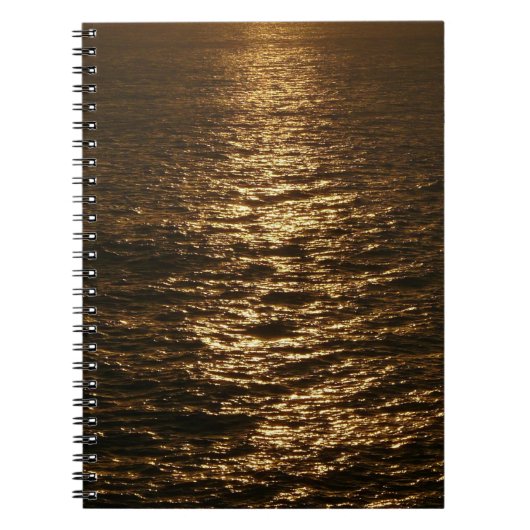 Zonsondergang op het water Abstracte Oceaan Fotogr Notitieboek (Voorkant)