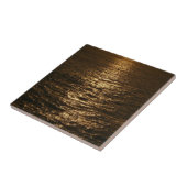 Zonsondergang op het water Abstracte Oceaan Fotogr Tegeltje (Zijkant)