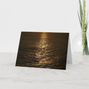 Zonsondergang op het Water Abstracte Oceaanfotogra Kaart