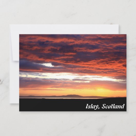 Zonsondergang op Islay, Schotland kaart (Voorkant)