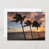 Zonsondergang op Kauai, Hawaï Briefkaart (Voorkant / Achterkant)