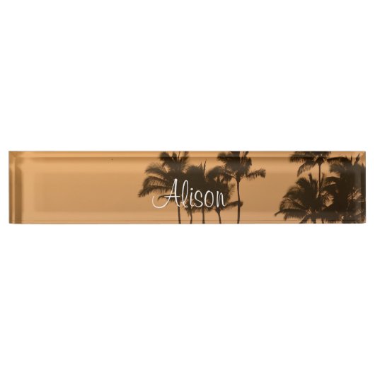 Zonsondergang op Kauai Naambordje (Voorkant)