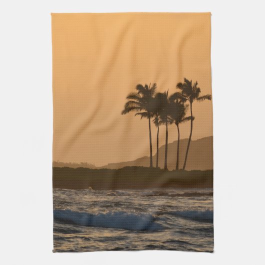 Zonsondergang op Kauai Theedoek (Verticaal)