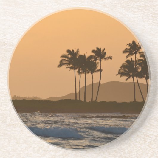 Zonsondergang op Kauai Zandsteen Onderzetter (Voorkant)