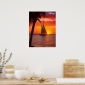 Zonsondergang op Key West Digitaal Downloaden Besc Poster (Keuken)