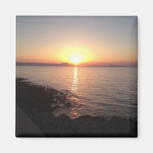 Zonsondergang op Kreta Magneet (Voorkant)