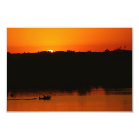 Zonsondergang op Lake Bemidji Foto Afdruk (Voorkant)