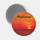 Zonsondergang op Mallorca - Souvenir Magnet (Voorkant / Achterkant)