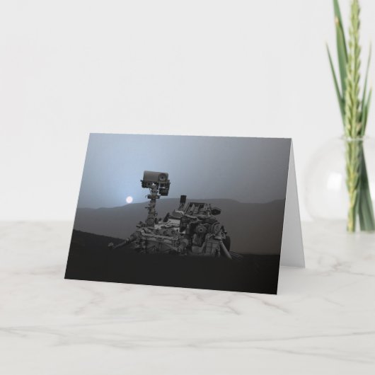 Zonsondergang op Mars Curiosity Rover Kaart (Voorkant)