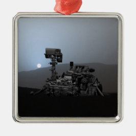 Zonsondergang op Mars Curiosity Rover Metalen Ornament