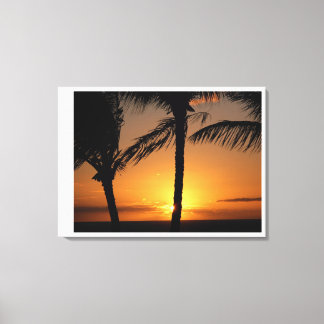 zonsondergang op Maui Canvas Afdruk