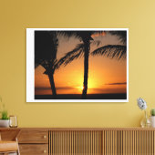 zonsondergang op Maui Canvas Afdruk (Insitu (Woonkamer))