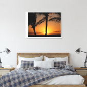 zonsondergang op Maui Canvas Afdruk (Insitu (Slaapkamer))
