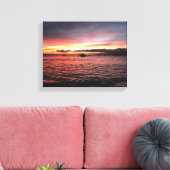 zonsondergang op Maui Canvas Afdruk (Insitu (Woonkamer))
