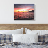 zonsondergang op Maui Canvas Afdruk (Insitu (Slaapkamer))