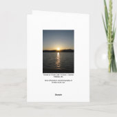 Zonsondergang op Meer Onota: Verticaal Kaart (Achterkant)