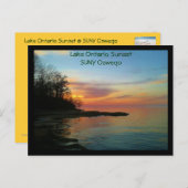 Zonsondergang op Meer Ontario Briefkaart (Voorkant / Achterkant)
