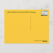 Zonsondergang op Meer Ontario Briefkaart (Achterkant)