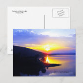 Zonsondergang op Meer Sardis Briefkaart (Voorkant / Achterkant)