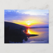 Zonsondergang op Meer Sardis Briefkaart (Voorkant)