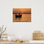 Zonsondergang op Mudeford Quay, Verenigd Koninkrij Poster (Keuken)