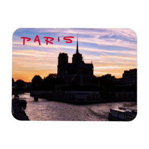 Zonsondergang op Notre Dame de Paris - Parijs, Fra Magneet