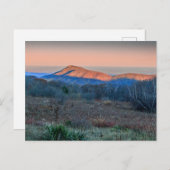 Zonsondergang op Old Rag, Virginia Briefkaart (Voorkant / Achterkant)