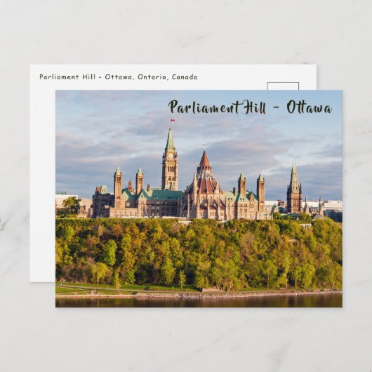 Zonsondergang op Parliament Hill - Ottawa Briefkaart (Voorkant / Achterkant)