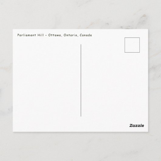 Zonsondergang op Parliament Hill - Ottawa Briefkaart (Achterkant)
