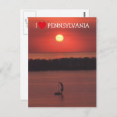 Zonsondergang op Presque Isle Briefkaart (Voorkant / Achterkant)