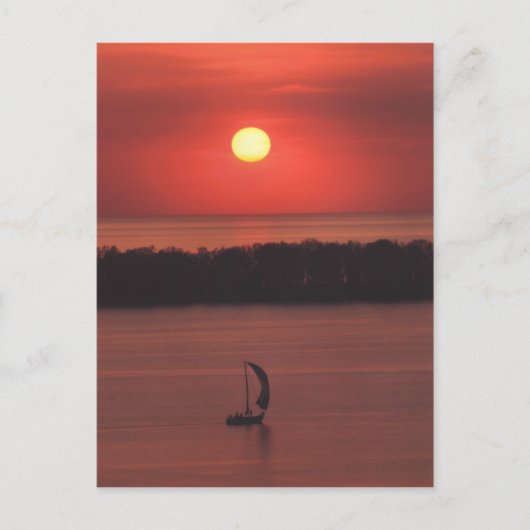 Zonsondergang op Presque Isle Briefkaart (Voorkant)