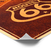Zonsondergang op Route 66 Litho Poster (Hoek)