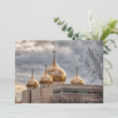 Zonsondergang op Russisch-orthodoxe kathedraal in Kaart (Staand voorkant)