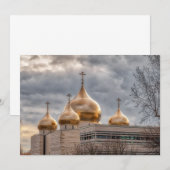 Zonsondergang op Russisch-orthodoxe kathedraal in Kaart (Voorkant / Achterkant)